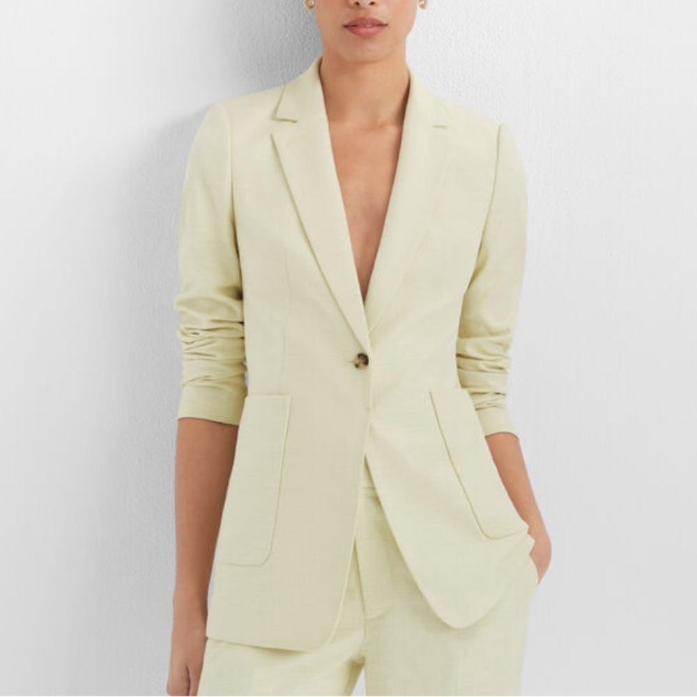 Club Monaco sz 2 Textured Blazer Light Green or Celery Yellow